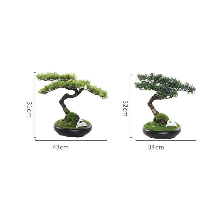 Faux plants indoor simulation arbre de pin accueillant vert style B - 5