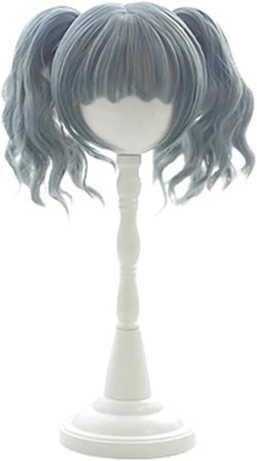 人形 ドールウィッグ かつら 1/3 1/4 1/6 BJD ツインテール 巻き髪 かわいい 萌え系 DIY 耐熱 手作り 自然 ド