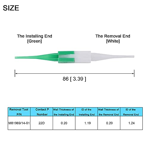 Jrready 25Pcs M81969 14 01 22D Solid Barrel Installing Removal Tool For Servicing Electrical Connectors In Electrical Wiring Interconnect Systems (25Pcs) #TOP1