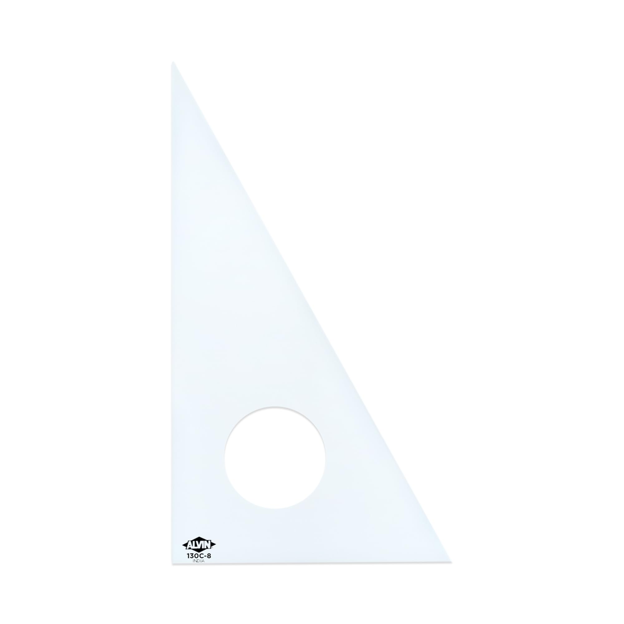 ALVIN Drafting Triangle, Clear Acrylic, 30/60 Degrees, 8 in, 130C-8