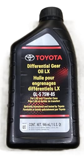Toyota Genuine Differential Gear Oil LX, GL-5 75W-85, 1 Quart, for LSD and Transfer Case