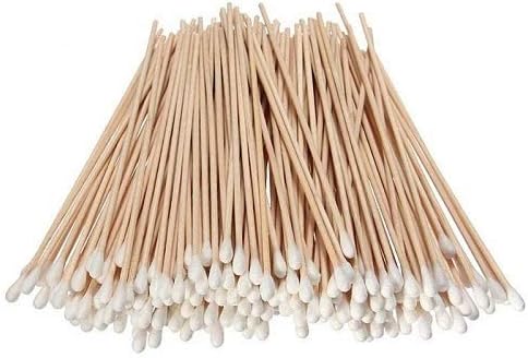 PSM® Cotton Swab Stick Medical Wooden Cotton Swabs Medical Grade Cleaner Pack of 100 pc