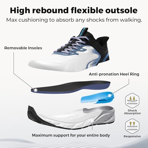 Image of FitVille Comfortable Extra Wide Walking Shoes for Men Lightweight Mens Walking Shoes Wide Width Non Slip Cushioned