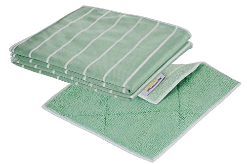 Muxel Bambuu-Reinigung-Tuch, 2 + 1 er Set Reinigungstücher mit Viskose aus Bambus Streifenfrei Fenster und Spiegel putzen