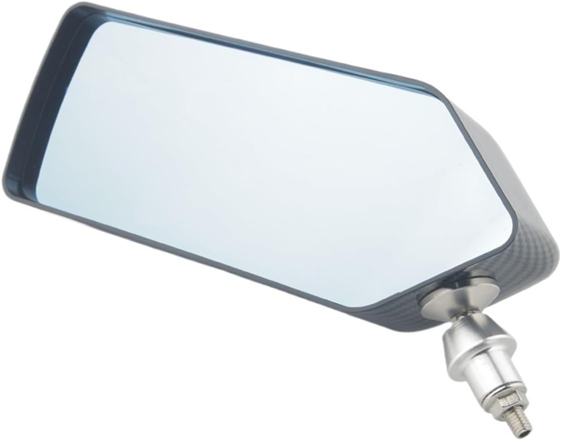 2psc Retro Car Rearview Side Mirror Craft Square F1 w/Blue Mirror Surface(Black)