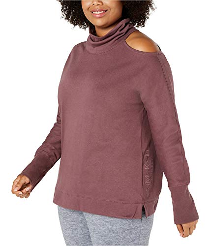 Calvin Klein Womens Long Sleeve Sweatshirt, Purple, 1X