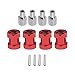 4Pcs RC Wheel Spacers 12mm Wheel Hex Hub 15mm Extension Adapter for 1/10 RC Crawler Axial Scx10 90046 D90 Redcat RC Hex Drive Adapter Combiner Coupler (Red,15mm)