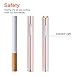 USB Lighter Rechargeable 2 Pack Mini Electric Flameless Windproof Portable Slim Cigarette Lighters (Silver and Rose Gold)