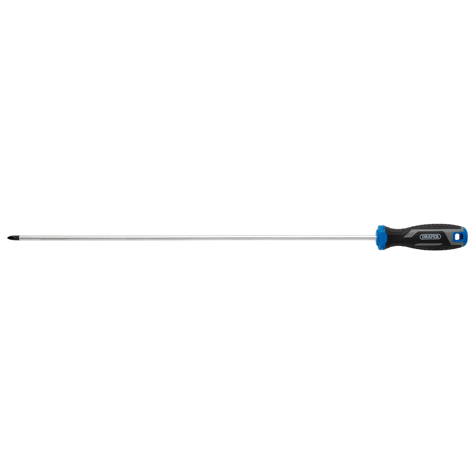Draper Phillips Soft Grip Screwdriver, PH2 x 450mm - 13363 - Magnetic Tip, CRV Blade, Grey and Black - Image 2