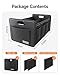 Homeve Trunk Organizer, Car Storage, Reinforced Handles, Collapsible Multi-Compartment, Foldable, Waterproof, Sturdy, 600D Oxford Polyester For Car, SUV, Mini-Van, Black, 2 Compart