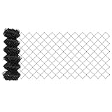 vidaXL Kettenzaun Grau 0.4x10 m Stahl