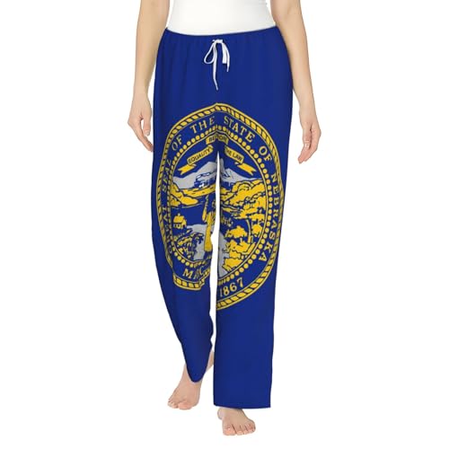 Pantalon de pyjama de Noël en flanelle femme vêtement nuit chaud Nebraska