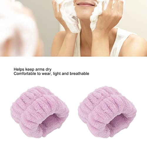 YEmirth 1 Par De Pulseiras Para Lavar O Rosto, Forte Absorção De água, Suave Para A Pele, Macia, Cor