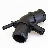 APDTY 013025 Upper Radiator Coolant Hose Plastic Distributor Connector Pipe Fits 1.9L 2000-2006 Audi TT 1999-2000 Volkswagen Beetle 1999-2006 Golf 1999-2005 Jetta (Replaces 1J0-121-087C, 1J0121087C)