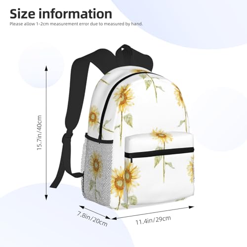 BREAUX Blossoming Sunflower Print Lightweight And Comfortable Duffel Bag, Casual Daypack, Multipurpose Backpack4