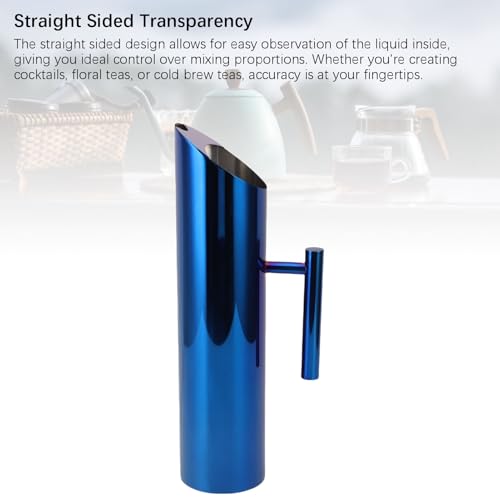 Pichet en métal bleu 2L en acier inoxydable durable avec garde-glace - 4