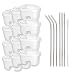 Produktbild Genussleben Set 12x Wessper AquaFlux Wasserfilter mit Aktivkohle, Filter für Trinkwasser, Trinkwasserfilter mit 6 Strohhalmen aus Aluminium