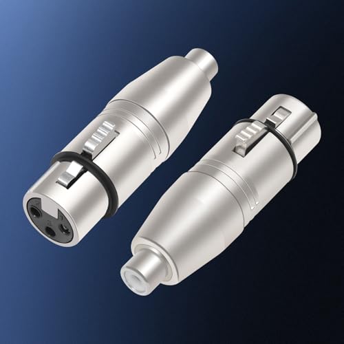 Adaptador XLR Hembra a RCA Hembra, 3 unidades miniatura 2