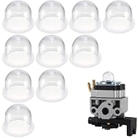WUSJCOF 10pcs Primer Pumpe Zündkapsel Primer Pumpenkappe Kraftstoffpumpe Vergaser Für Kettensäge Trimmer Bürsten Schneider Transparent