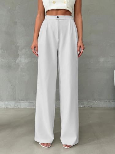 Image of Toochki Trousers for Woman Pants Women's Formal Office Korean | Black Track Pant | Straight | Cotton Spandex Stretchable Trouser | High-Waisted Bottom Wear