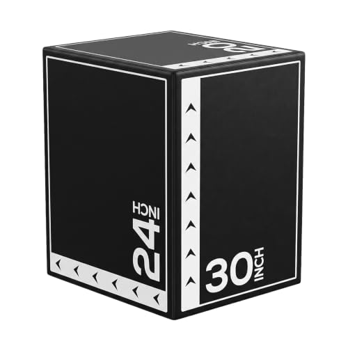 OLIXIS 3-in-1 Foam Plyo Jump Box, 30"x20"x24" Workout Box for Home Gym