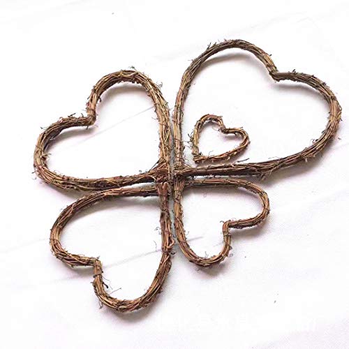 4" Heart Wooden Wreath Ring Grapevine Rattan Vine Branch Wreath For Diy Crafts Holiday Party Decor 6Pcs #TOP3