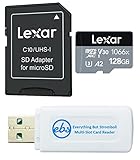 Lexar Silver Series Professional 1066x 128GB MicroSD Card for DJI Action 2, Osmo Action Cam 4K,...