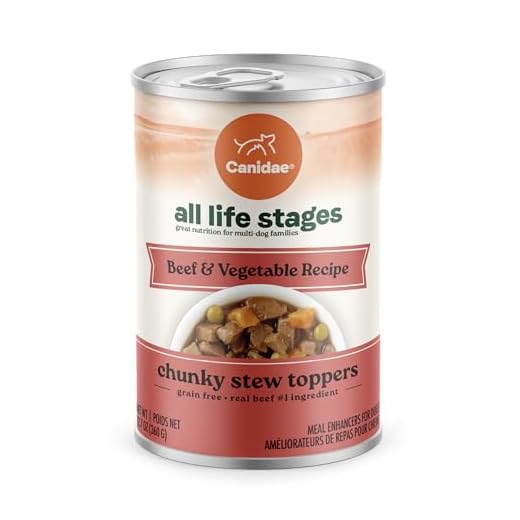 Canidae All Life Stages Wet Dog Food, Chunky Stew Toppers, Beef & Vegetable Recipe, 12.7 oz. (Case of 6)