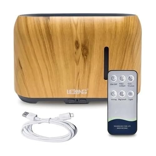 Umidificador De Ar e Aromatizador Simulador De Chamas Difusor De Ambiente Ultrassonico 240ml Com Controle Remoto Umidificador Silencioso Desligamento Automático Ajuste De Tempo Luz De Led Colorida