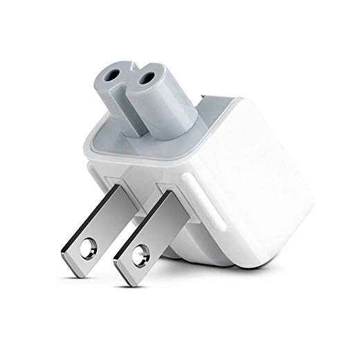 Ya en manzanajugosa.com: BEYEE Travel Charger Converter US Duck Head Plug, Conector de Repuesto para iPod, iPhone, tabletas iPad, Adaptador de alimentación de CA Macbook (1xUS Plug)
