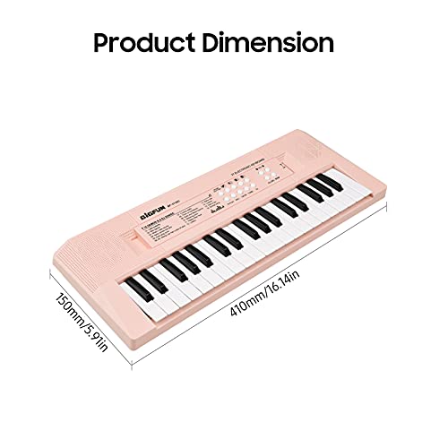 COMETX Piano électronique avec mini clavier piano électronique avec mini clavier 37 touches Piano électronique Piano Rose - Les Beatles, Paul McCartney, John Lennon, RIngo Starr, George Harrison COMETX Piano électronique avec mini clavier piano électronique avec mini clavier 37 touches Piano électronique Piano Rose – Image 4