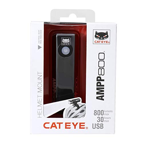 Cat Eye Cateye Ampp 800 With Helmet Mount Kit, Luz Delantera Unisex Adulto, Negro, Negro