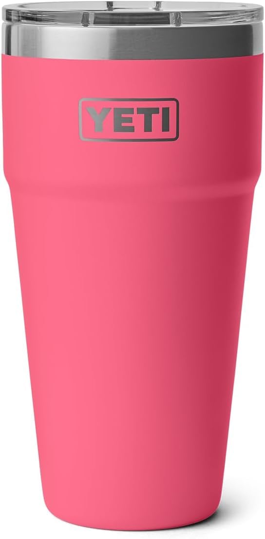 YETI Rambler 30 oz (887 ml) Stackable Cup with Removable Magslider Lid, Stainless Steel Vacuum Insulated Coffee Cup, Tropical Pink - Image 3