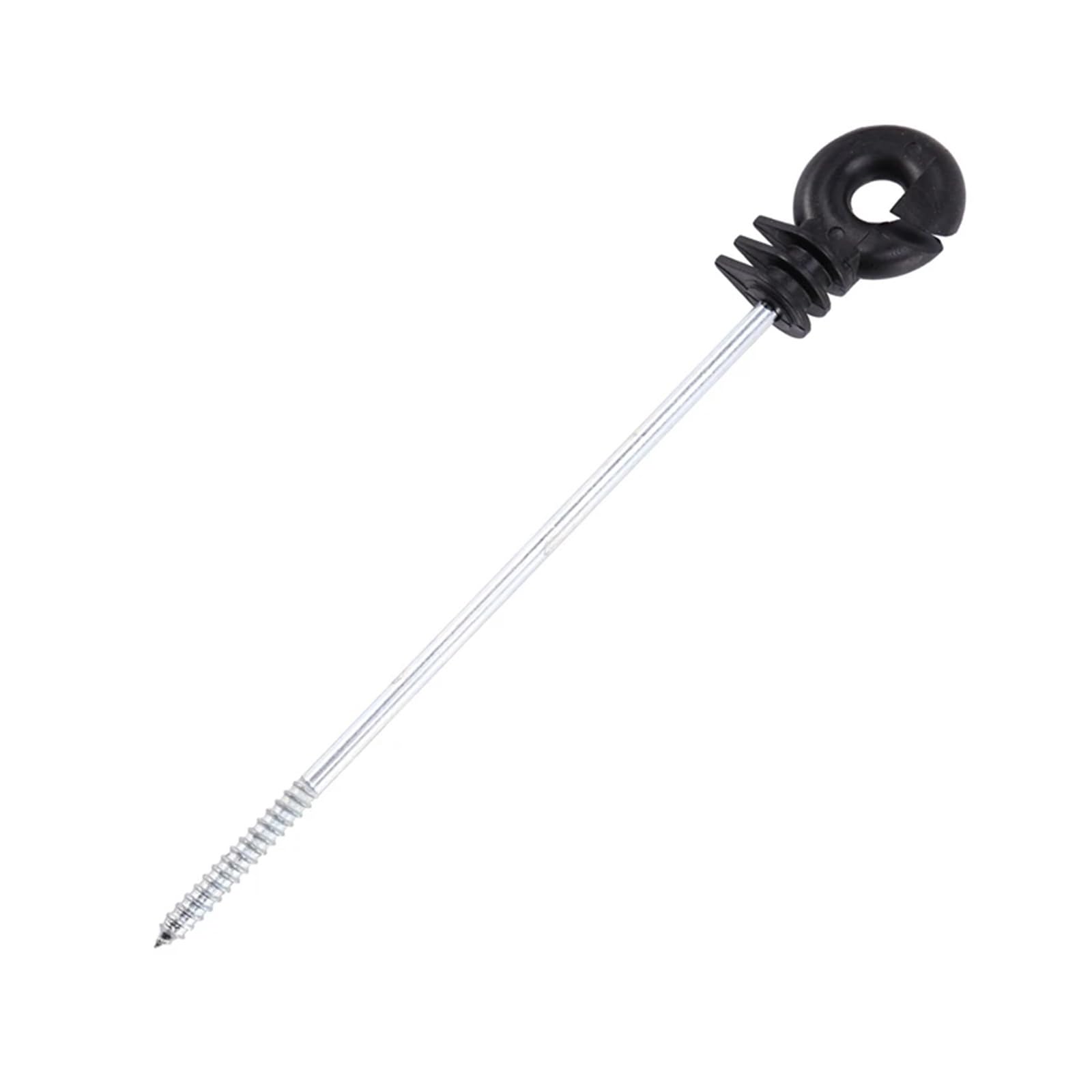 100 PCS Distanzisolatoren for Elektrozäune, Kunststoffringisolatoren mit Langstreckenschraube for Holzpfosten