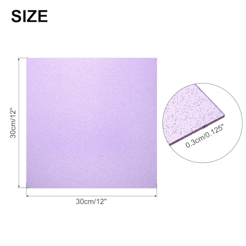 Image of MECCANIXITY 1Pcs Purple Glitter Acrylic Sheets 1 /8 inch Thickness 12 inch x 12 inch Glossy PMMA Fluorescent Plastic Sheets Extruded Translucent Blanks for DIY Art Crafting Laser Cutting & Engraving