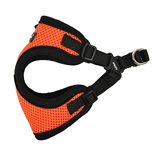 Image of Puppia Dog Harness Comfort Mesh Step-in All Season No Pull No Choke Walking Training Adjustable Neck & Chest for Small & Medium Dog - Orange - XL