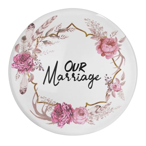 2 imanes de cristal fuertes para nevera, nuestros imanes de matrimonio, guirnalda circular, corona, imanes de oficina para fotos, decoración de aulas
