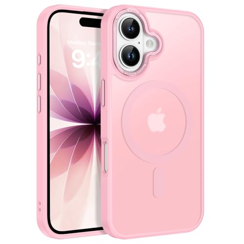 Image of YINLAI for iPhone 17 Case 6.3-inch,Magnetic Compatible with MagSafe, Slim Matte Anti-Fingerprint, Shockproof Full Body Military Grade Protection for iPhone 17 Cover, Light Pink