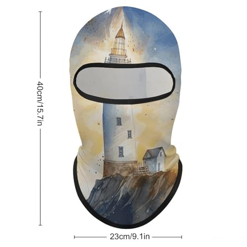 Balaclava para hombre y mujer, máscara para esquí, cubreboca integral con diseño de faro, ideal para ciclismo y motociclismo miniatura 2