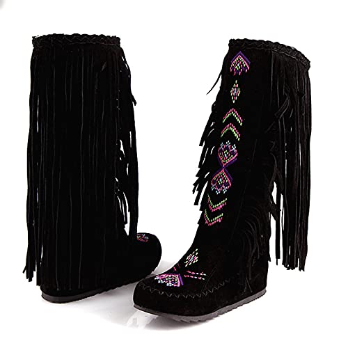 Bottes en cuir classiques femmes style rétro militaire à plateforme - 4
