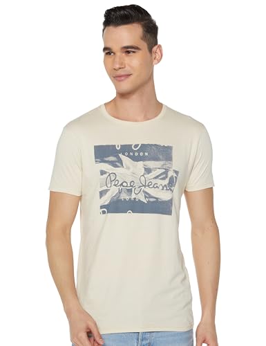 Image of Pepe Jeans Men T-Shirt|Cotton|Slim Fit