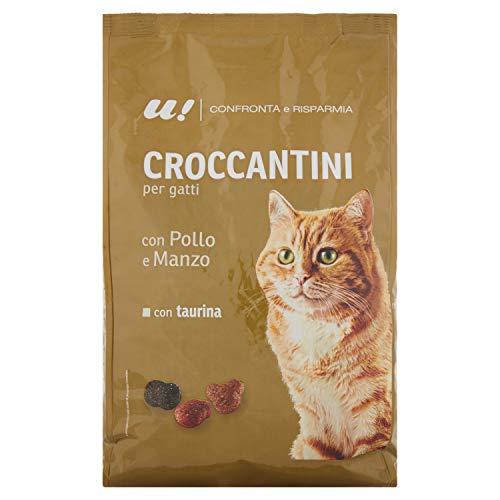 U! Confronta e Risparmia Croccantini Gatto Pollo Manzo, 2kg