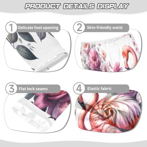 Toddler Girls Leggings Printed Yoga Pants Leggings Flamingo Standing for Kids3