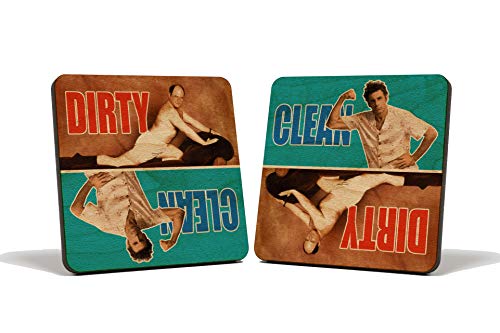 Imán Decorativo Seinfeld Clean/Dirty 3x3 pulgadas miniatura 3