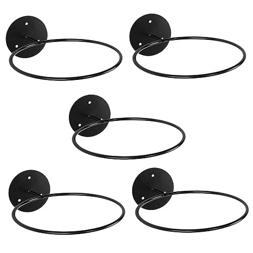 TOYANDONA 5Pcs Wall Mounted Ball Holder Rack for Sports Equipment Storage Durable Design for Home Suitable for Basketball Football and Helmets Easy to Install Display
