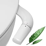 Bidet Attachment for Toilet UK- WITHLENT Left Hand Bidet Ultra-Slimt Non-Electric Dual Nozzle (Frontal & Rear Wash) Adjustable Water Pressure, Water Bidet Toilet Seat Attachment,Easy to Install
