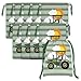 Birthday Galore Farm Green Tractor Time 8.5 x 11 Inch Drawstring Goodie Bags For Party Favors - 10 Pack of Candy Treat Bags - Boys Kids Birthday Party Decorations