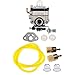 Produktbild Carkio Vergaser mit Primerkolbendichtung Kraftstoffleitung Filter Compatible with Honda GX31 GX22 FG100 Little Wonder Mantis Tiller HHE31C HHT31S UMK431 UMK431K1 Rasentrimmer Freischneider
