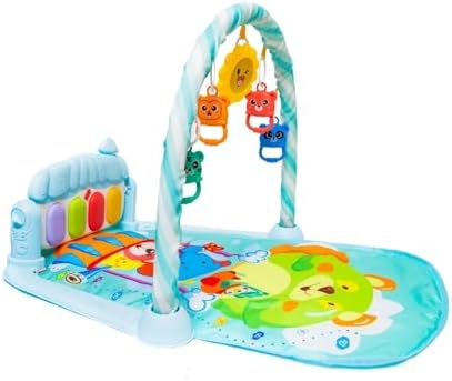 Tapete de Atividades Musical com Piano para Bebê, Arco de Brinquedos Interativos, Estampado e Cores Vibrantes (Azul) Menor preço em Tapete de Atividades Musical com Piano para Bebê, Arco de Brinquedos Interativos, Estampado e Cores Vibrantes (Azul)