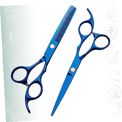 Ciseaux de coiffure droits et à dents pour cheveux fins par 2 pièces